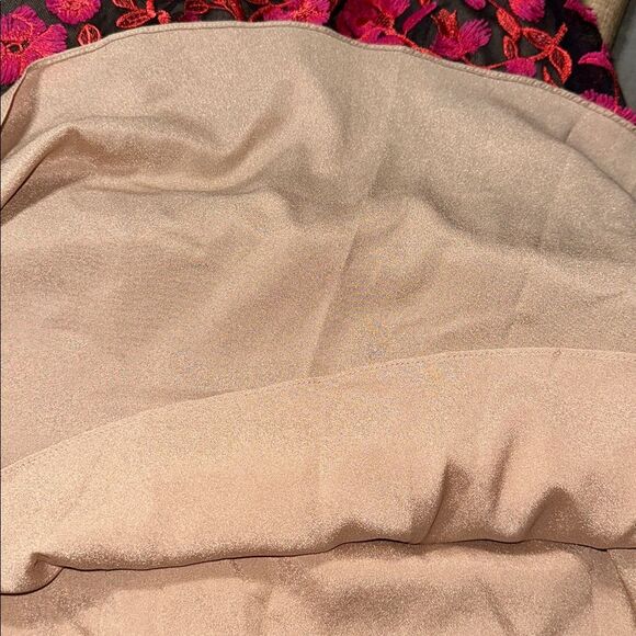 Dress the Population L Elisa Fuchsia Coral Black Tulle V-Nevk & Back Zip Dress - Picture 17 of 17